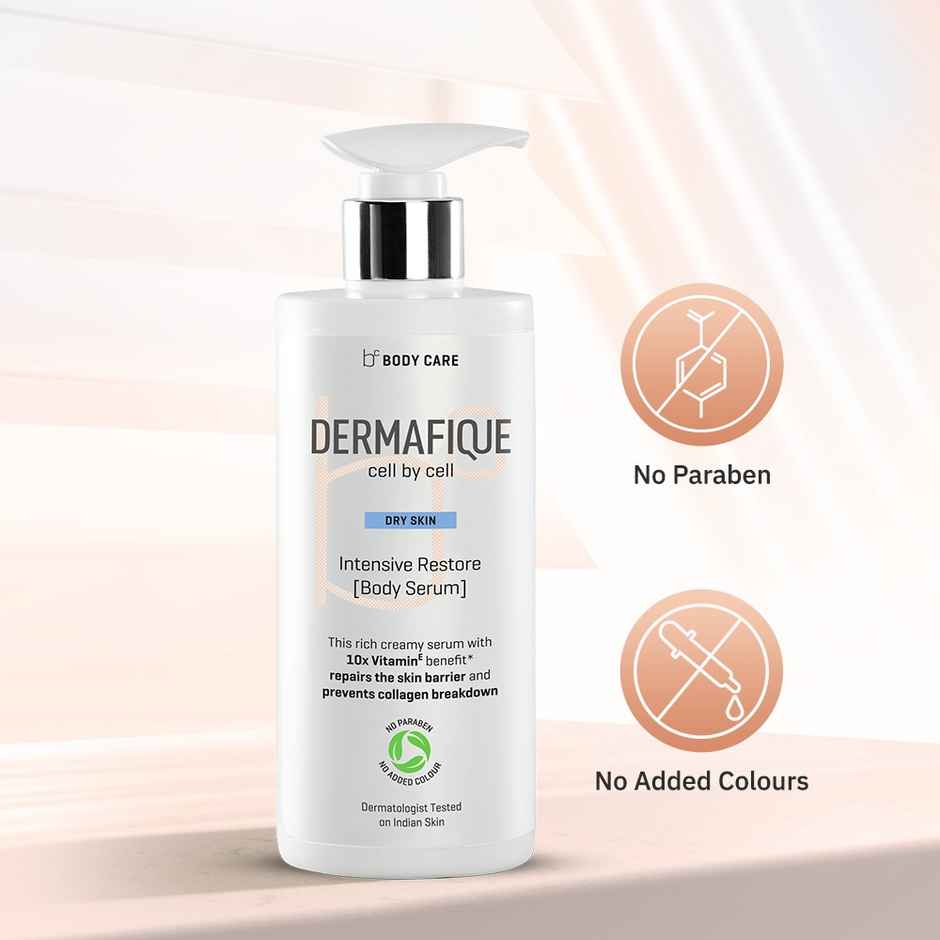 Dermafique Intensive Restore Body Lotion Serum, 18% Emollients, Light & Non-sticky