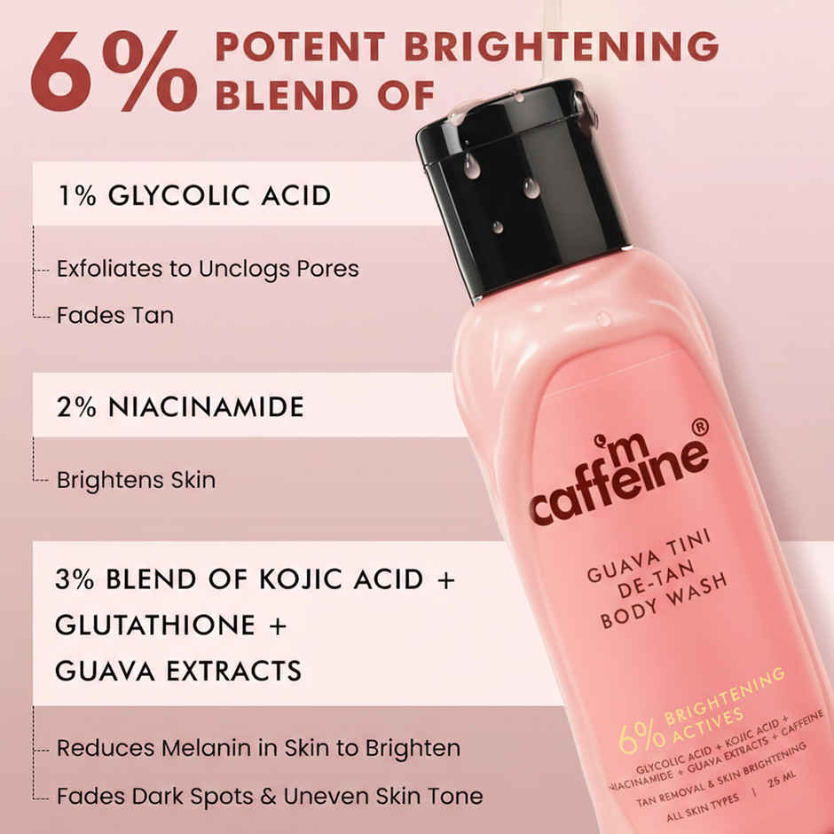 mCaffeine Guava Tini De-Tan Body Wash