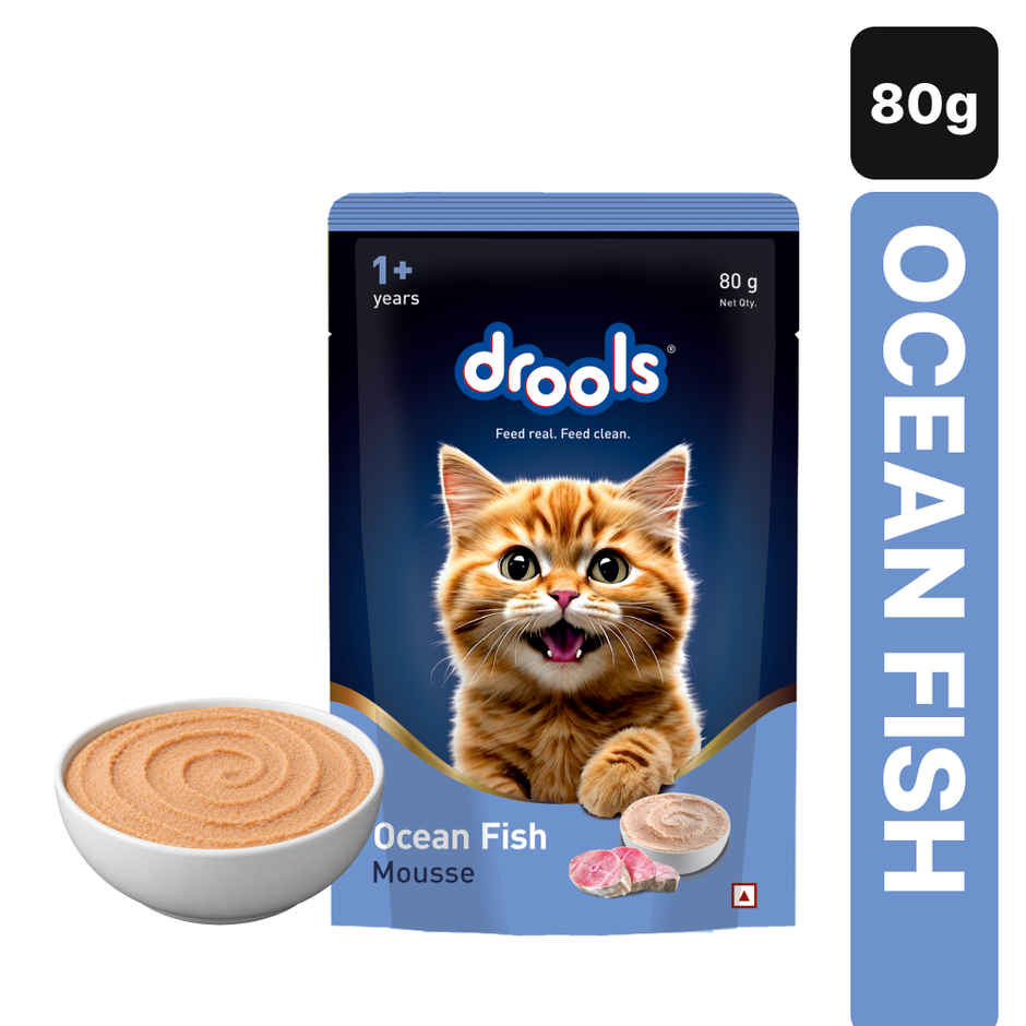 Drools Ocean Fish Mousse Adult Cat Wet Food 80gm
