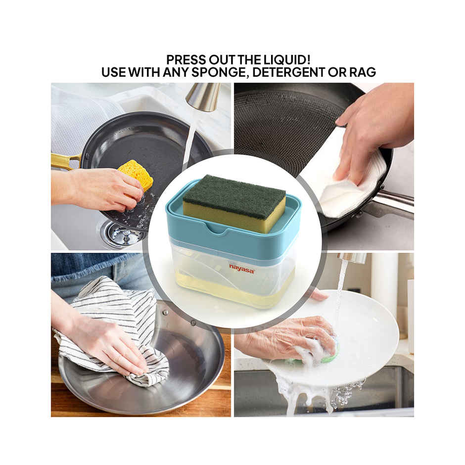 Nayasa Kitchen Soap Dispenser with Sponge Holder