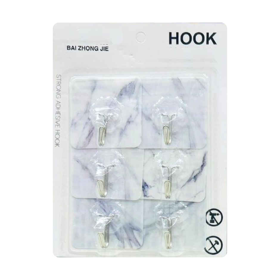 SE7EN Premium Marbel Design Self Adhesive Wall Kitchen Hooks