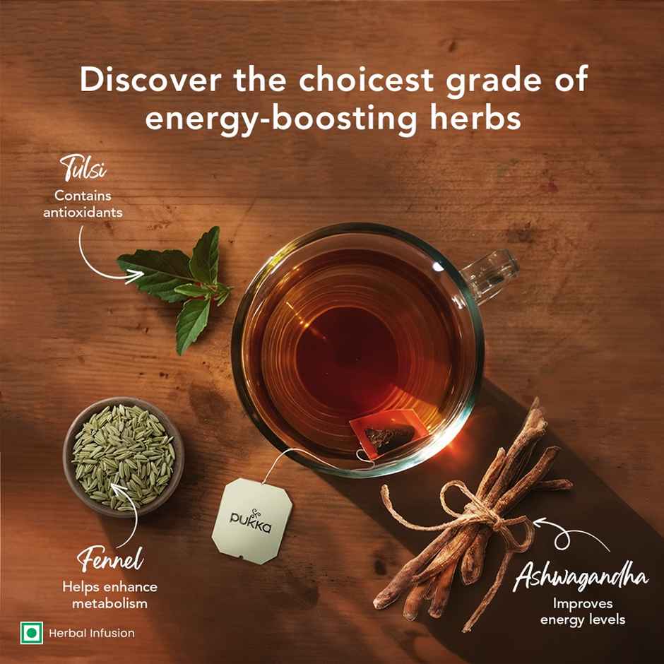Pukka Ashwagandha & Tulsi for Active Energy I Herbal Infusions