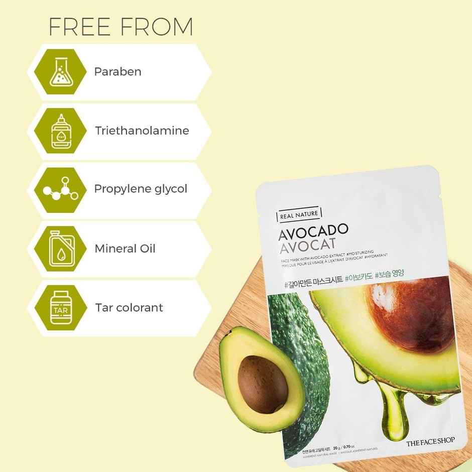 The Face Shop Real Nature Avocado Face Mask (Sheet Mask)