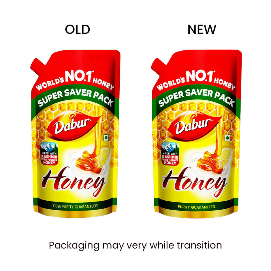 Dabur Honey | Refill Pouch | Totally Pure | World's No.1 Honey Brand