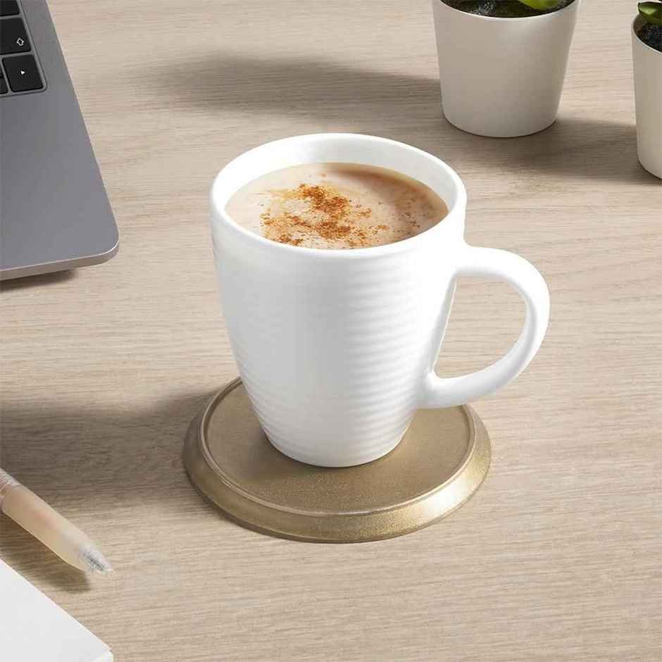 Larah By Borosil Orbit Opalware Set Of 2 Tea/Coffee Mugs, 240Ml Each, Microwave & Dishwasher Safe