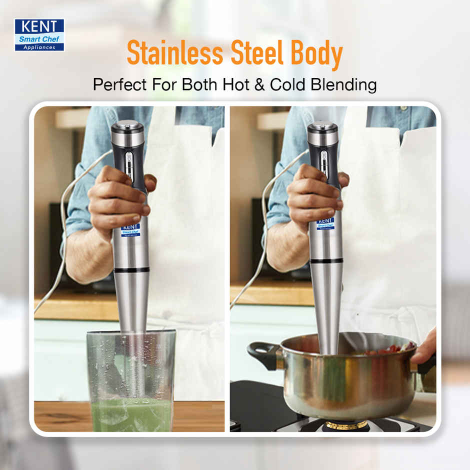 Kent 16044 Hand Blender Stainless Steel 400W | Variable Speed Control | Low Noise Operation