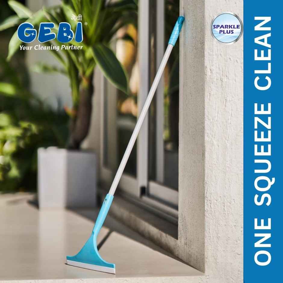 Gebi Sparkle Plus Bathroom/Window Wiper For Mess Free Cleaning Combo