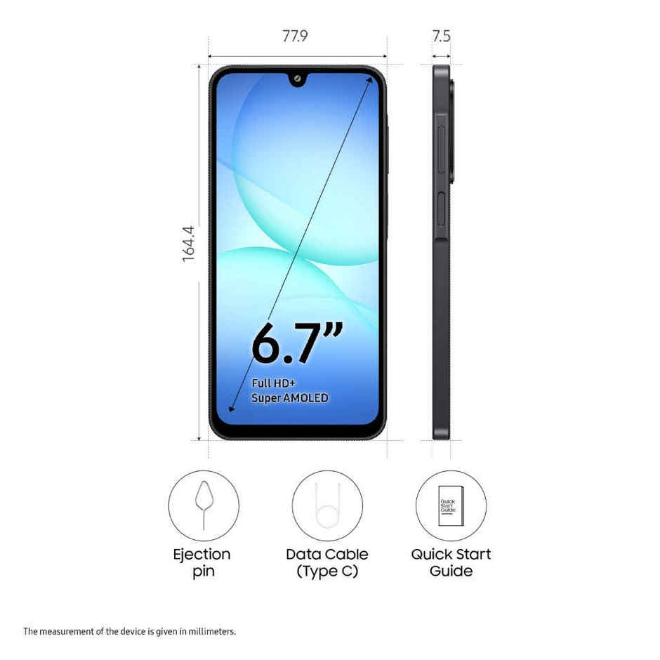 Samsung Galaxy A17 5G Black 8GB RAM 256GB Storage 50MP Camera Super AMOLED Gorilla Glass Victus AI