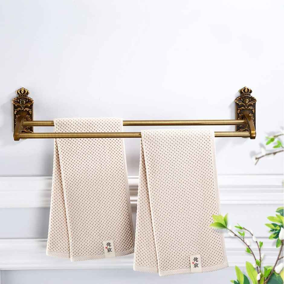 Plantex 24 inch Antique Aluminum Towel Rack | Wall Mount | Bathroom
