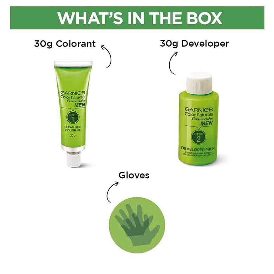 Garnier Color Naturals Hair Color For Men, Shade 1, Natural Black