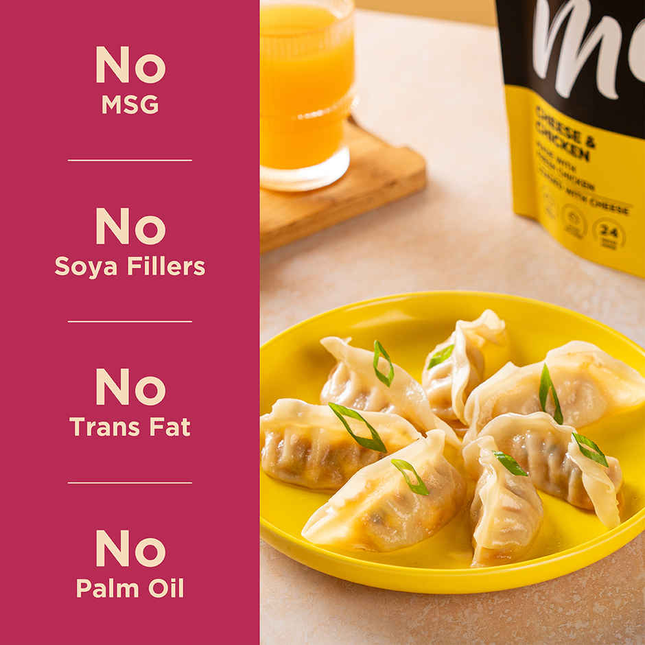 Prasuma Cheese & Chicken Momos | Loaded with Cheese | Chicken, No Soya | No MSG or Palm Oil