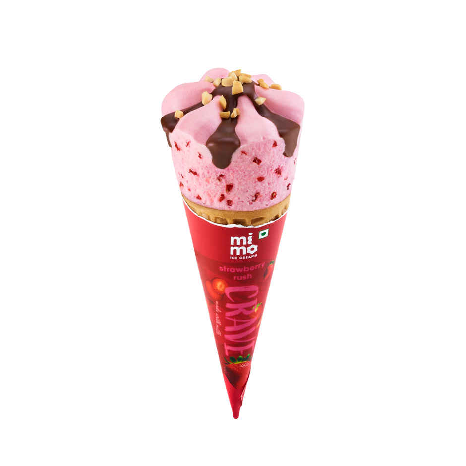 Mimo Crave Cone Strawberry Rush Ice Cream