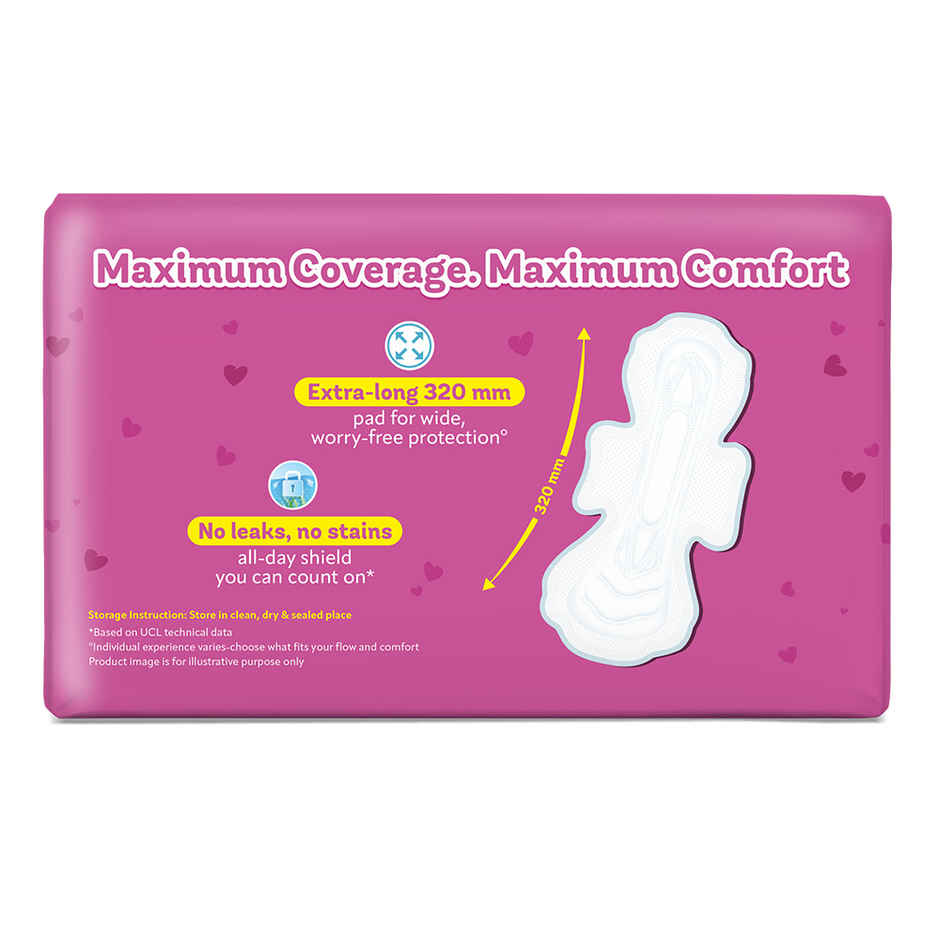Evereve Comfort Sanitary Pads for Women | XL 320mm Longest and Widest Day Pad