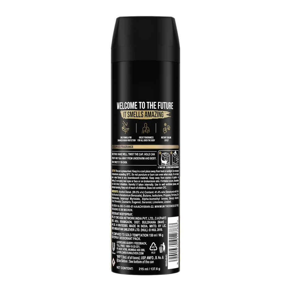 Axe Gold Temptation Long Lasting Deodorant Bodyspray For Men