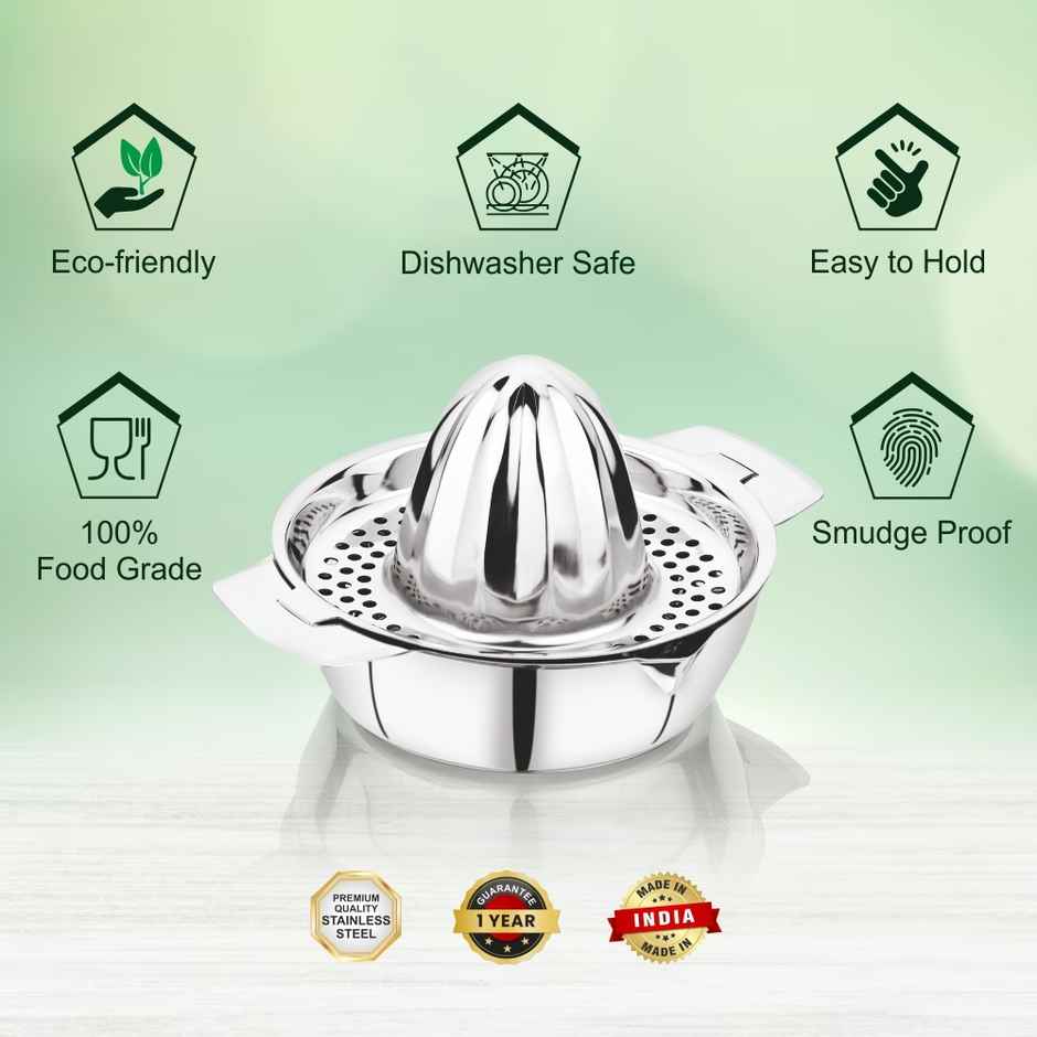 Steelera Stainless Steel Citrus Juicer | Perfect for Juicing Oranges & Sweet Lime | Food Safe