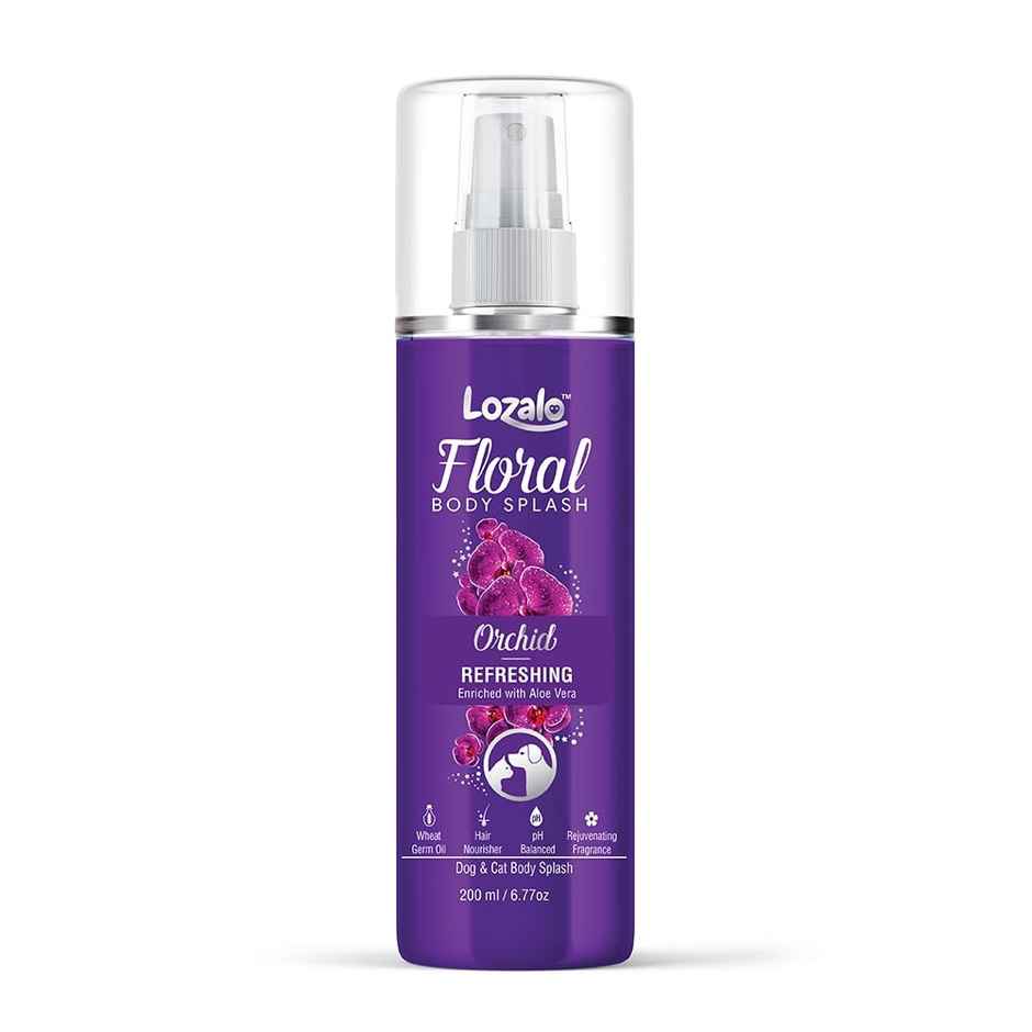 Lozalo Floral Pet Perfume | Orchid | Odour Eliminator | Aloe Vera - Wheat Germ Oil