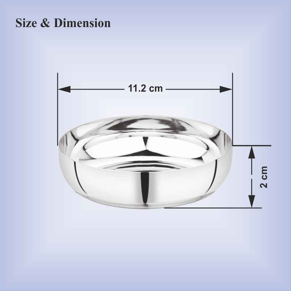 Steelera Stainless Steel Apple Halwa / Dessert / Snack / Plates | Food Safe | 12.5 cm