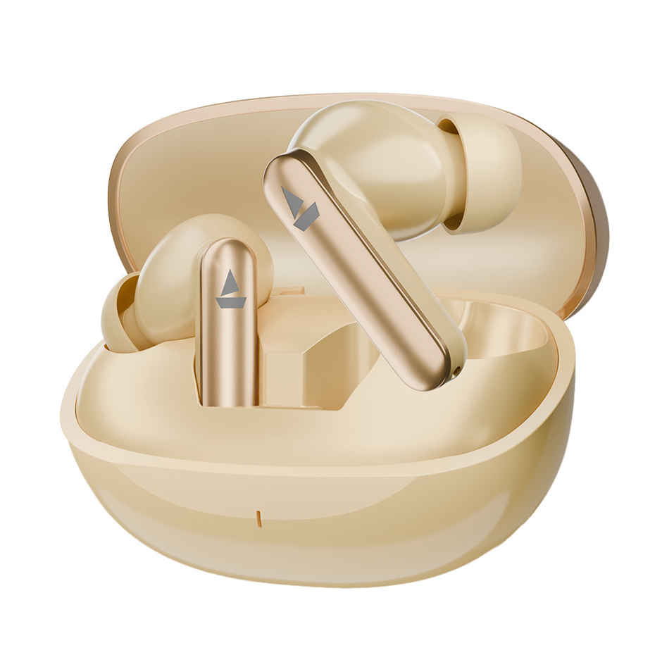 boAt Airdopes 301 TWS Earbuds W 75H Playtime, Quad Mics Enx Tech Beast Mode For Gaming Sunset Blush