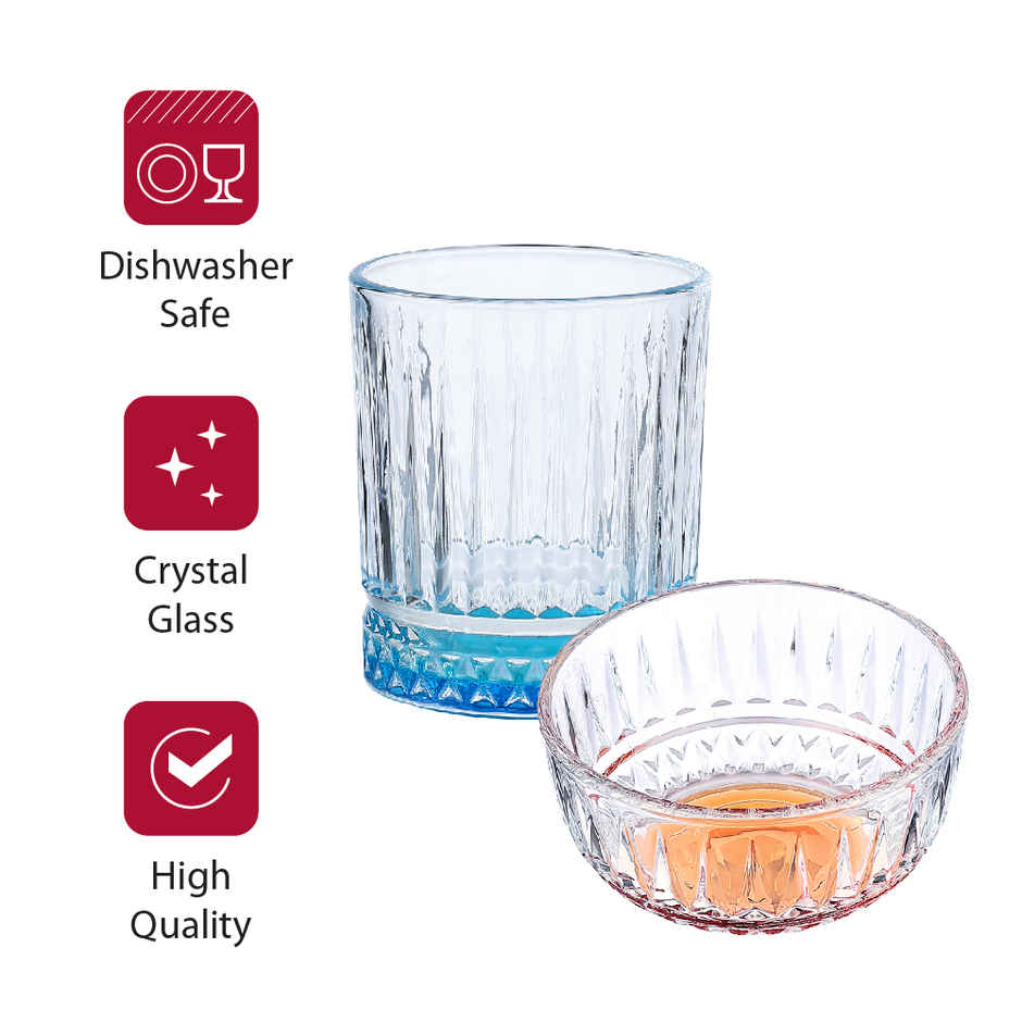 Sanjeev kapoor DUBAI COLORED PARTY SET | 4 pcs 330 ml + 2 pcs 300 ml