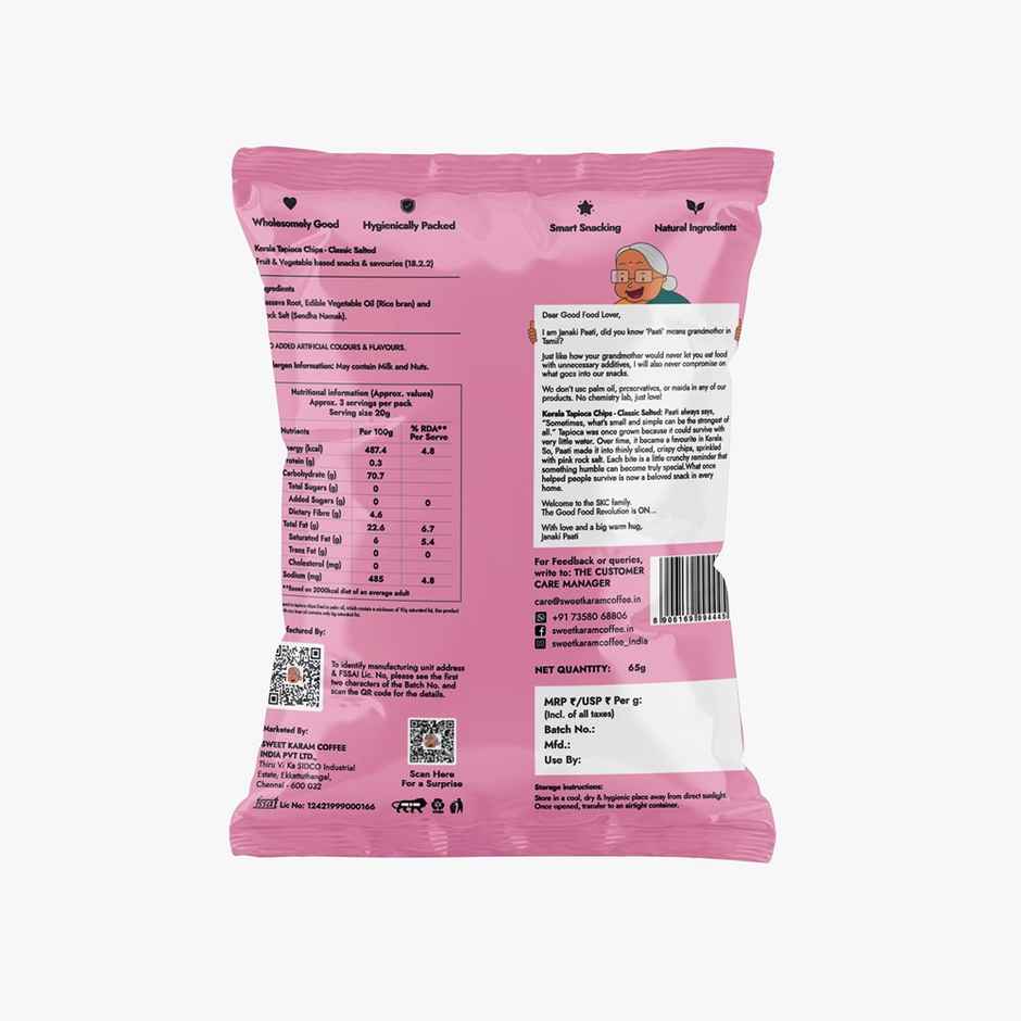 Sweet Karam Coffee Rock Salt Tapioca Chips - Fasting(Vrat) Special