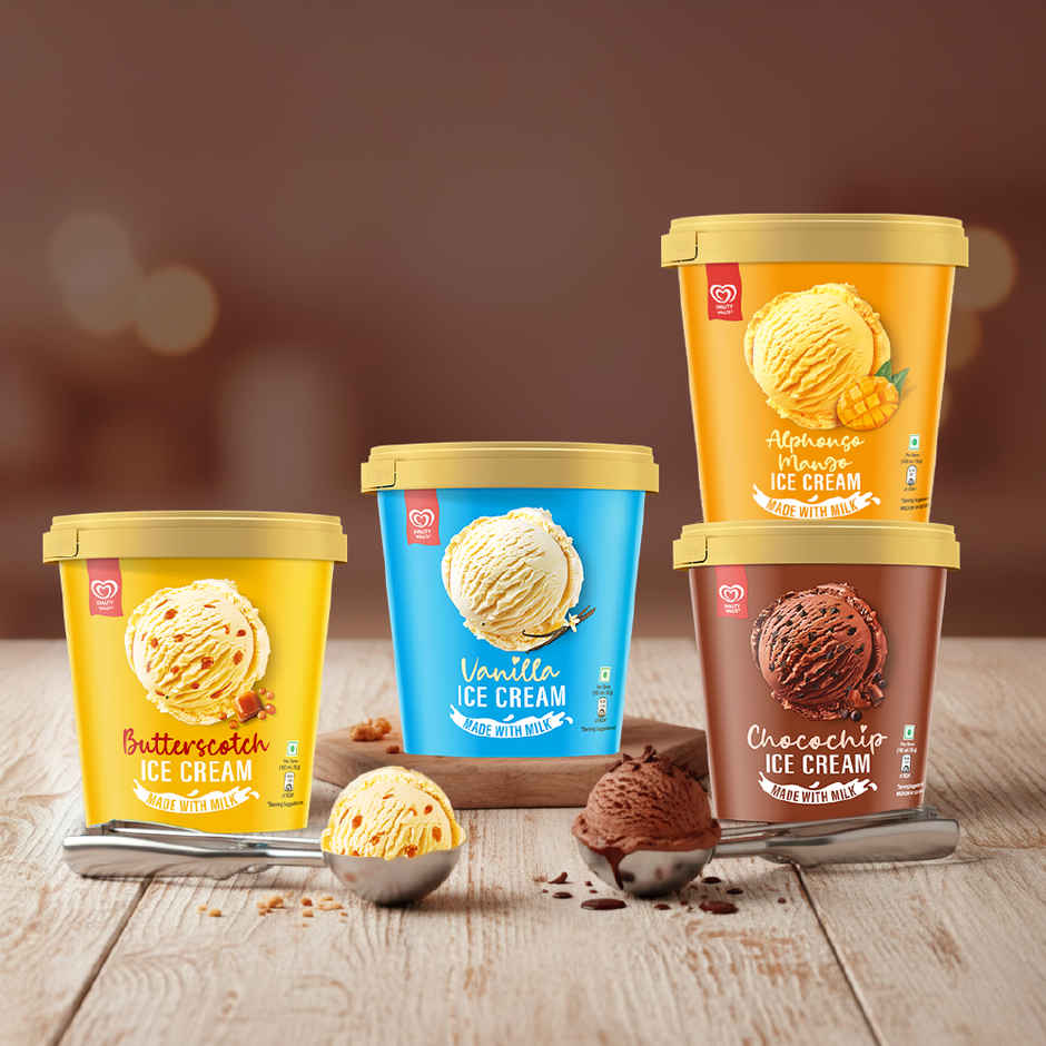 Kwality Wall's Chocochips Ice Cream Tub Combo