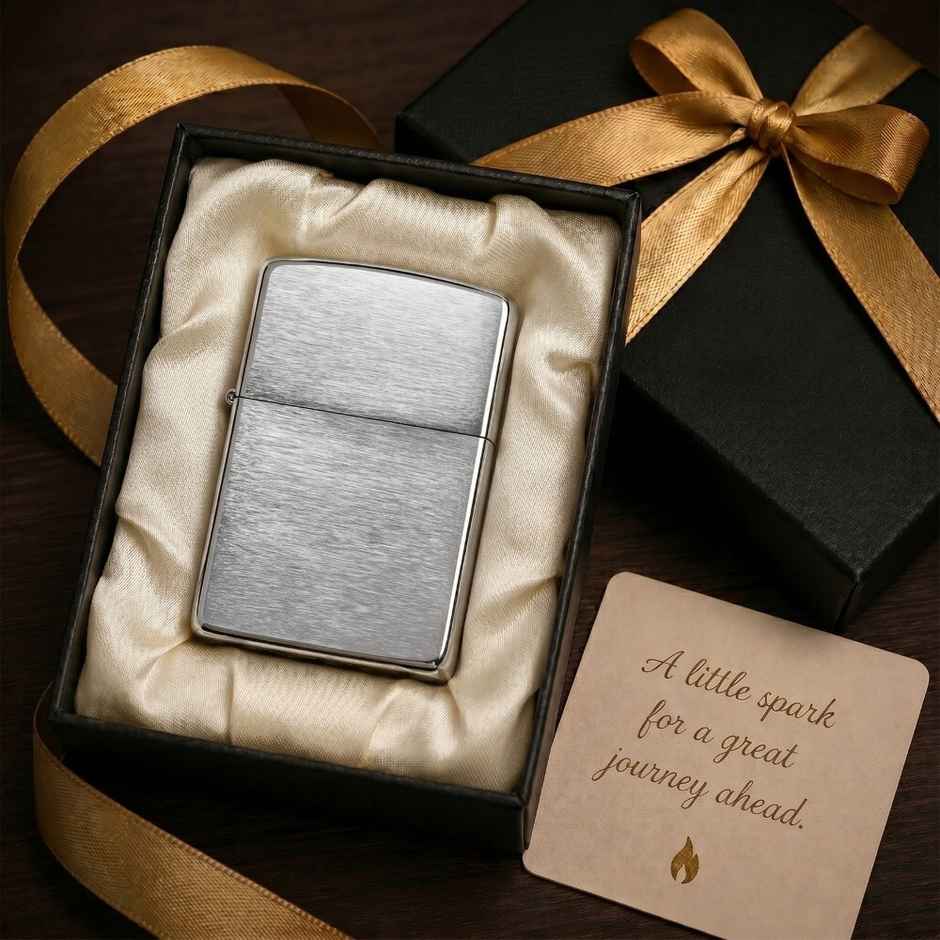Zippo Armor Brushed Chrome Windproof Pocket Lighter