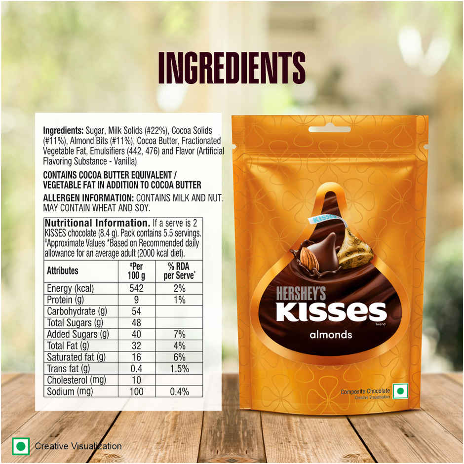 Hershey's Kisses Almonds Chocolate Pack