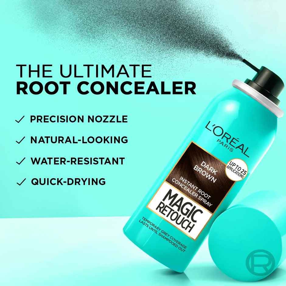L'Oreal Paris Magic Retouch Root Touch Up Hair Colour Spray, 2 Dark Brown