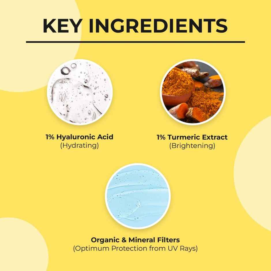 Dr. Sheth'S Haldi & Hyaluronic Acid Sunscreen Spf 50+ Pa+++ For All Skin Type