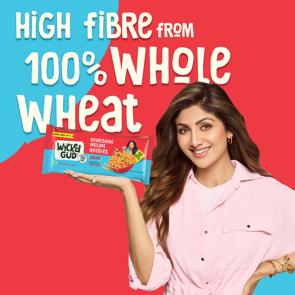 WickedGud Whole Wheat Curry Noodles | No Maida | No Palm Oil | Source of Protein