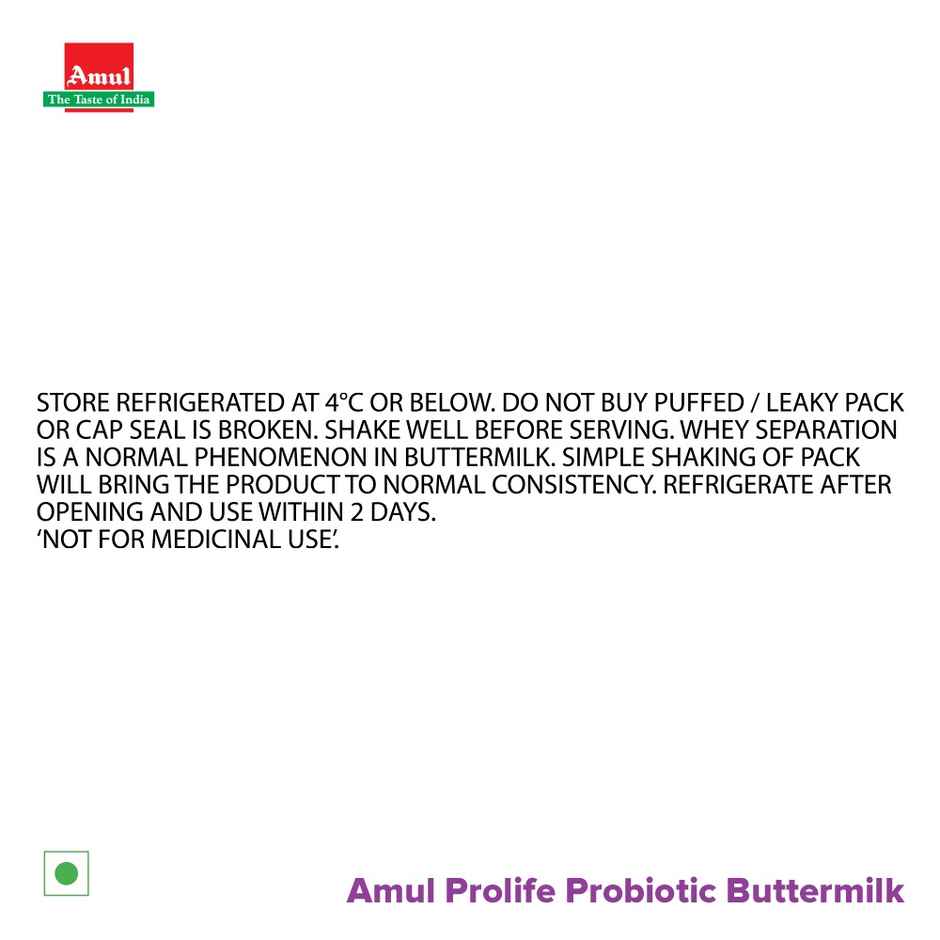 Amul Prolife Probiotic Buttermilk Bottle