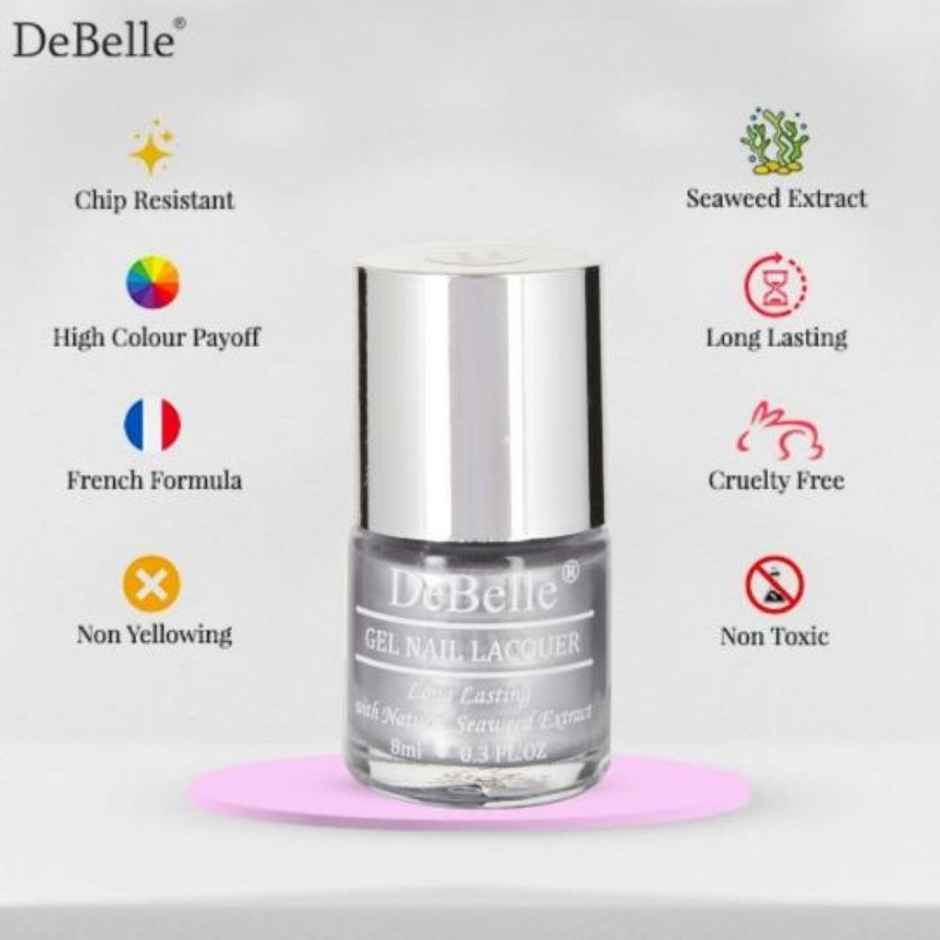 Debelle Gel Nail Lacquer Chrome Silver