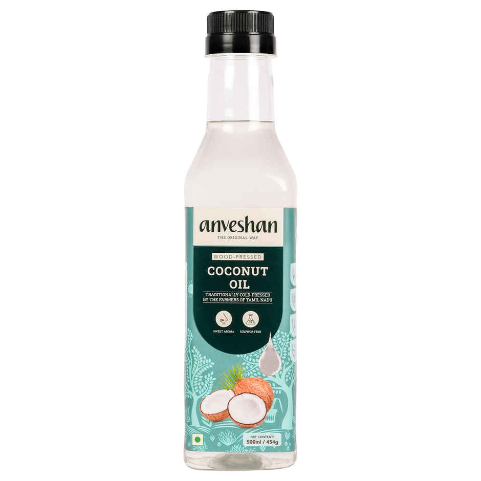 Anveshan Coconut Wood Cold Pressed Oil (Nariyal Oil)