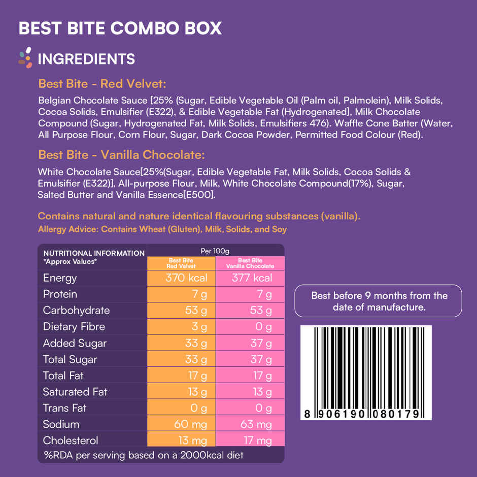 Nova Nova Best Bite Chocolate Filled Mini Cones - Special Flavours Gift Box- Pack Of 2