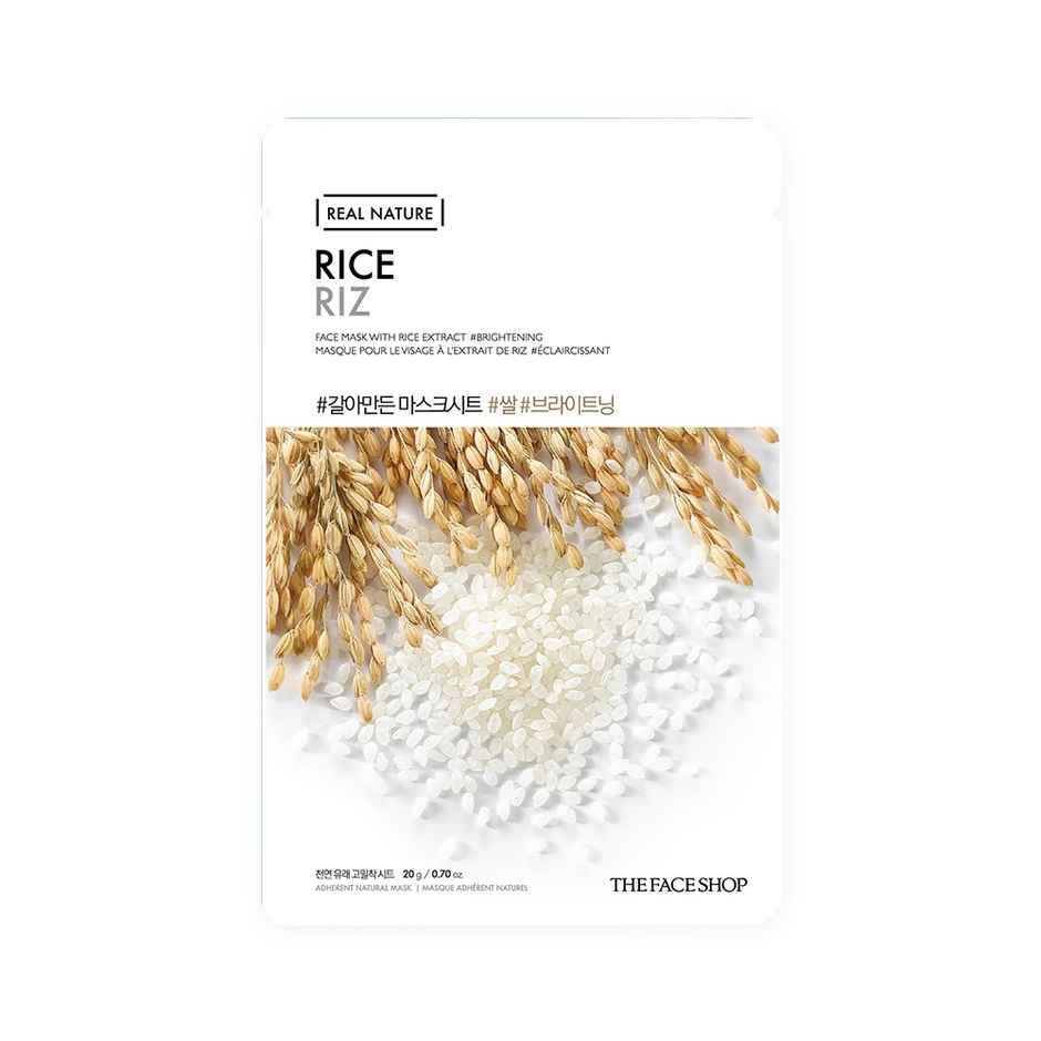 The Face Shop Real Nature Rice Face Mask (Rice) Combo