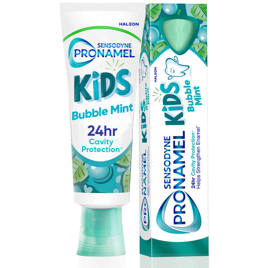 Sensodyne Pronamel Kids Toothpaste, 24Hr Cavity Protection, for 2+ Yrs (Bubble Mint Flavour)