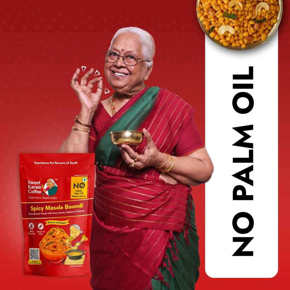 Sweet Karam Coffee Spicy Masala Boondi Namkeen | No Palm Oil