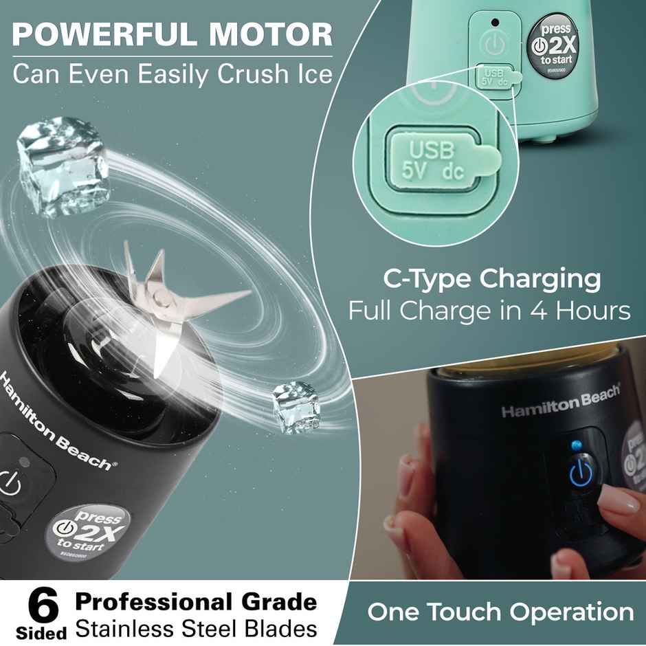 Hamilton Beach Portable Blender | 450 ml - Black