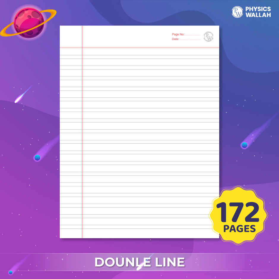 172 Pages Children Notebook | Double Line | Saturn