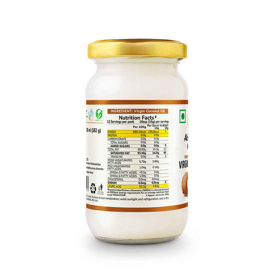 Akshayakalpa Organic Virgin Coconut Cold Pressed Oil | Multipurpose Nariyal Oil