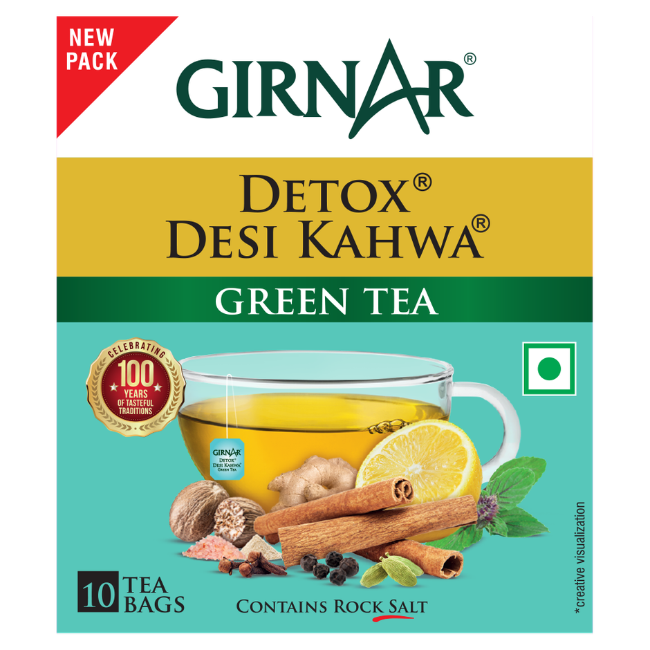 Girnar Detox Desi Kahwa Green Tea Bags