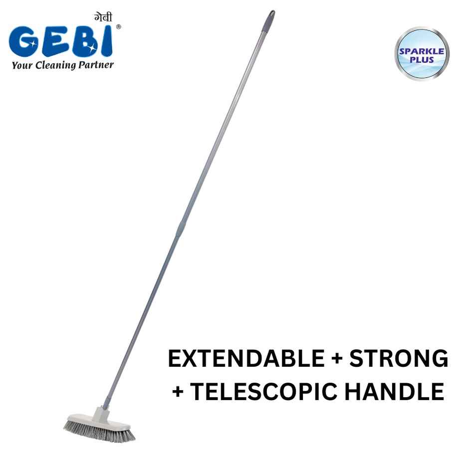 Gebi Scratchy Floor Brush | Bathroom Brush | Telescopic Handle