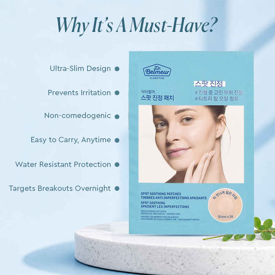 The Face Shop Dr.Belmeur Clarifying Spot Soothing Acne Patches, TeaTree Oil & Salicylic Acid