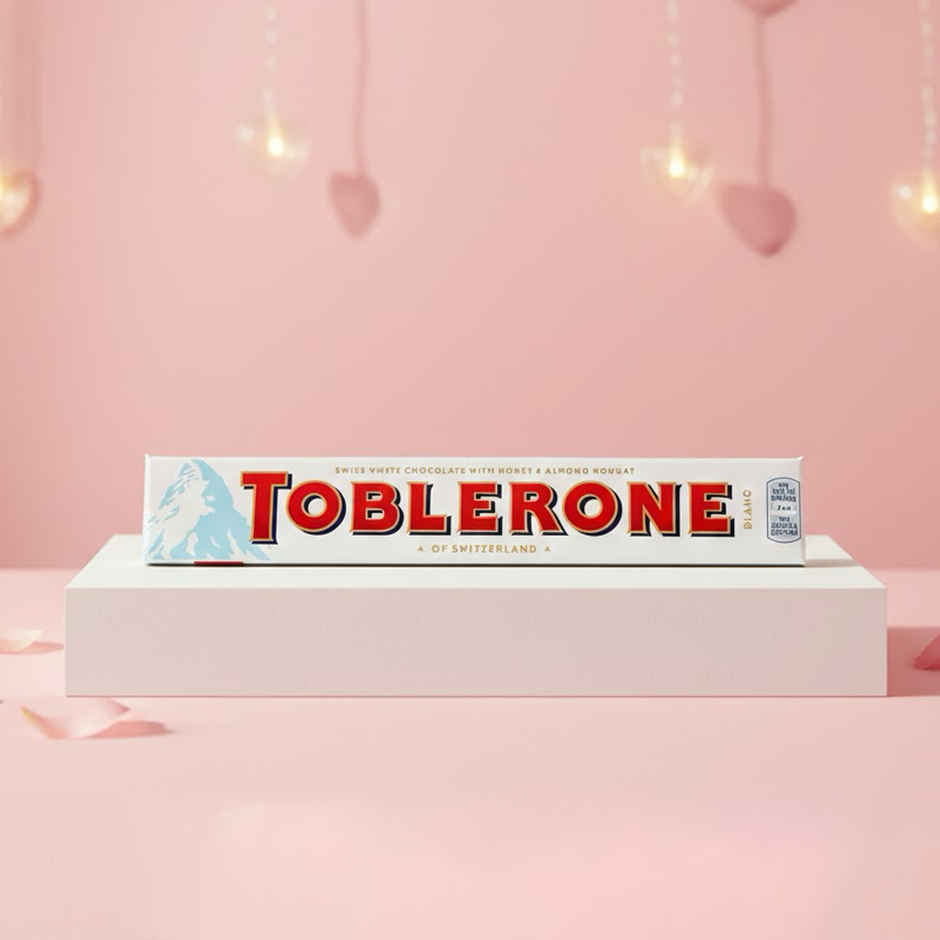 Toblerone White Chocolate with Honey & Almond Nougat Pouch