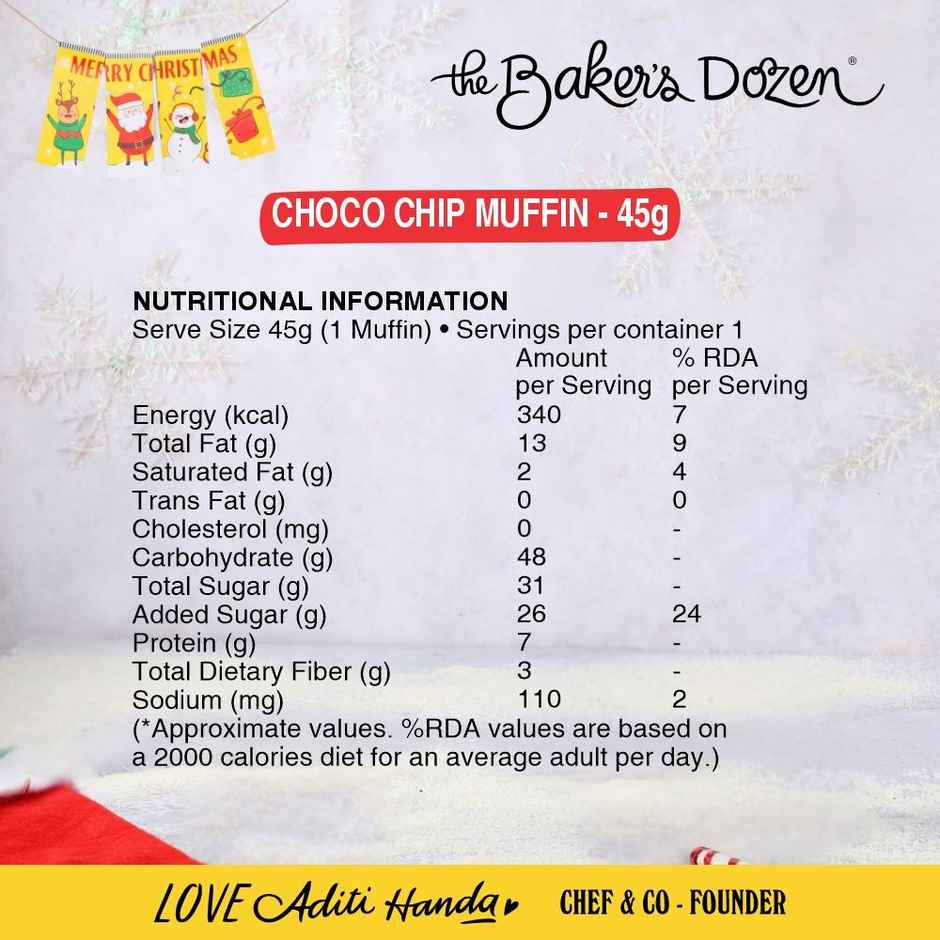 The Baker's Dozen Choco Chip Muffin | Soft & Chocolatey