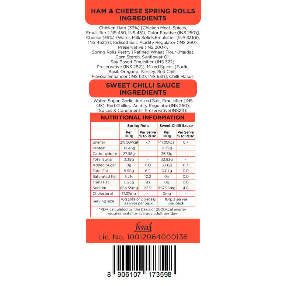 Prasuma Ham & Cheese Spring Rolls