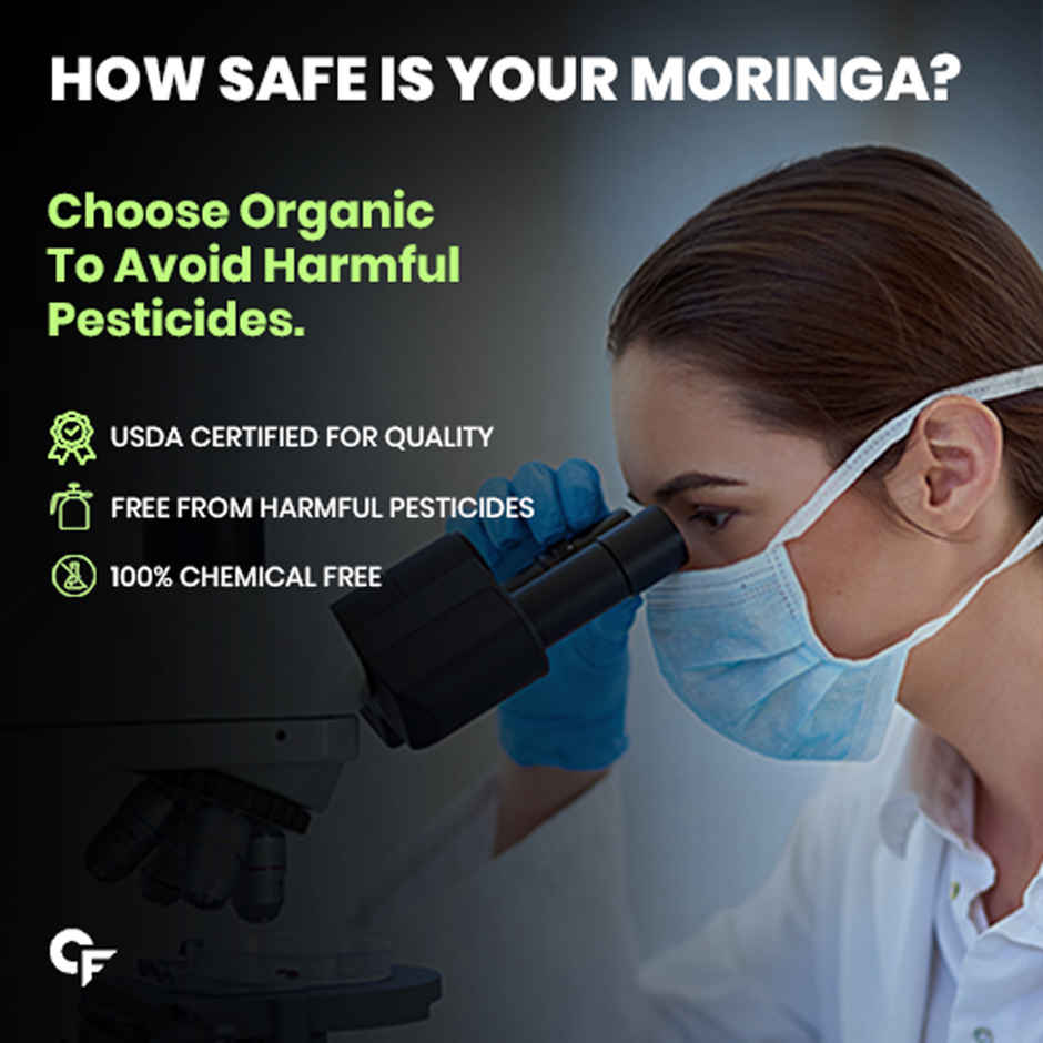 Carbamide Forte 100% Organic Moringa Powder - Moringa Oleifera USDA Certified Moringa Leaves Powder