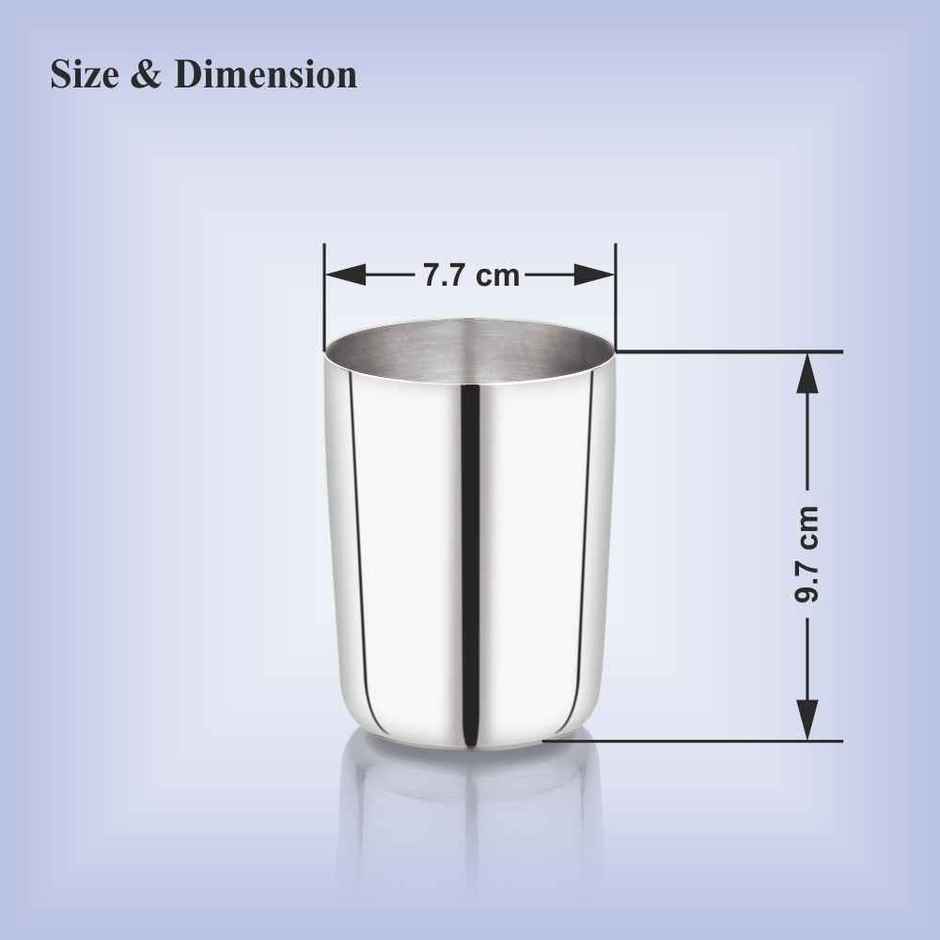 Steelera Stainless Steel Drinking Glass / Water / Juice | Food Safe | 350 ml