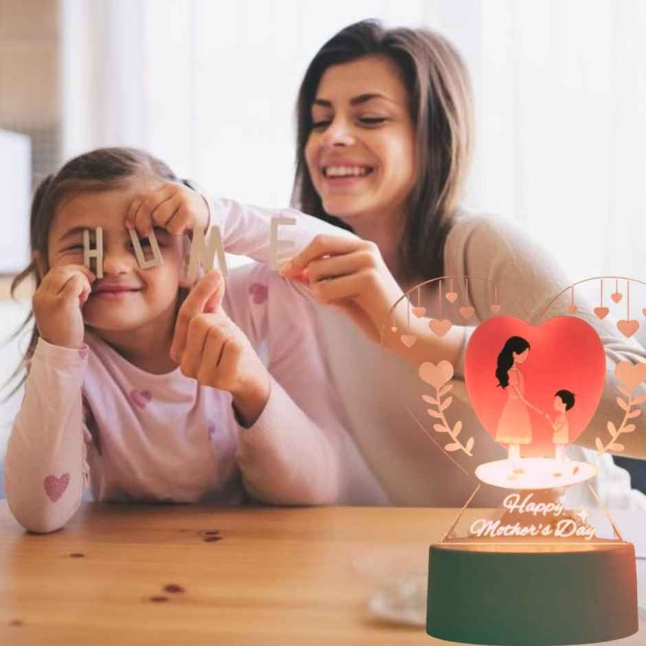 Hashwow Heart Acrlic Night Lights Gift for Happy mothers Day |Mothers Day Gift Lamp