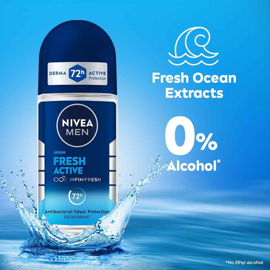 Nivea Fresh Active Underarm Roll On 72h Protection Combo